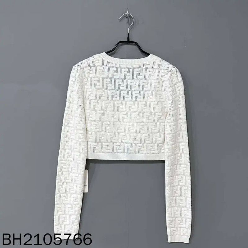 Fendi Fendi White Knitted Cardigan and Top Set 0089 Size ONE SIZE - 2 Thumbnail