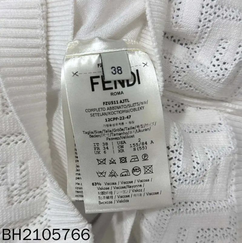 Fendi Fendi White Knitted Cardigan and Top Set 0089 Size ONE SIZE - 10 Thumbnail