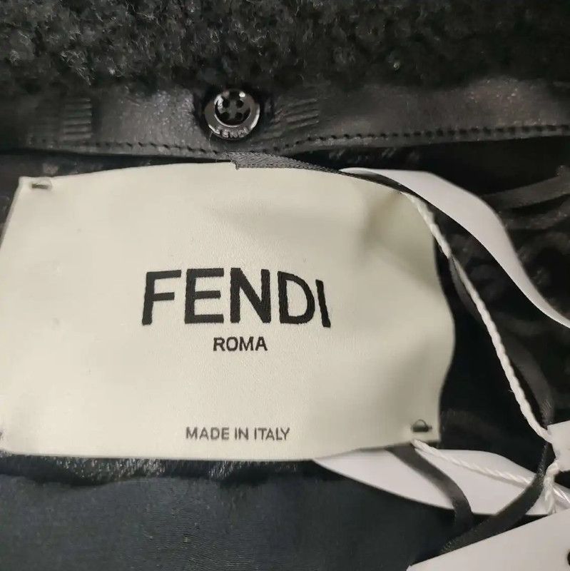 Fendi Fendi Black Winter Cotton Jacket for Women 0089 Size M / US 6-8 / IT 42-44 - 3 Thumbnail