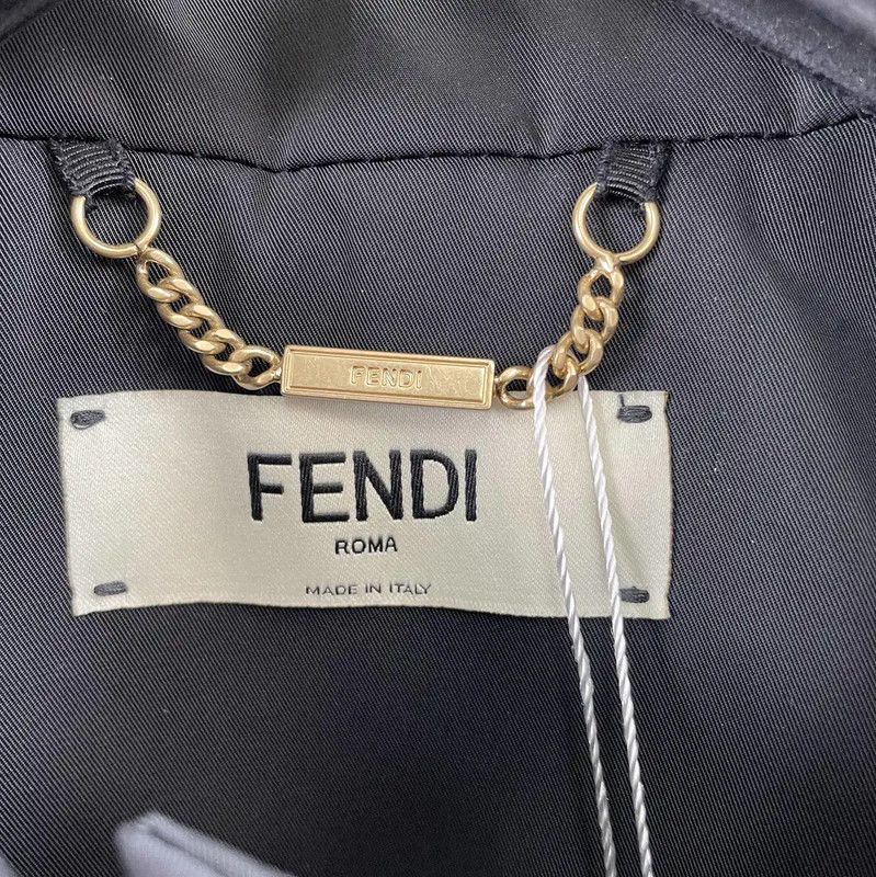 Fendi Fendi Black Logo Women's Jacket 0089 Size M / US 6-8 / IT 42-44 - 6 Thumbnail