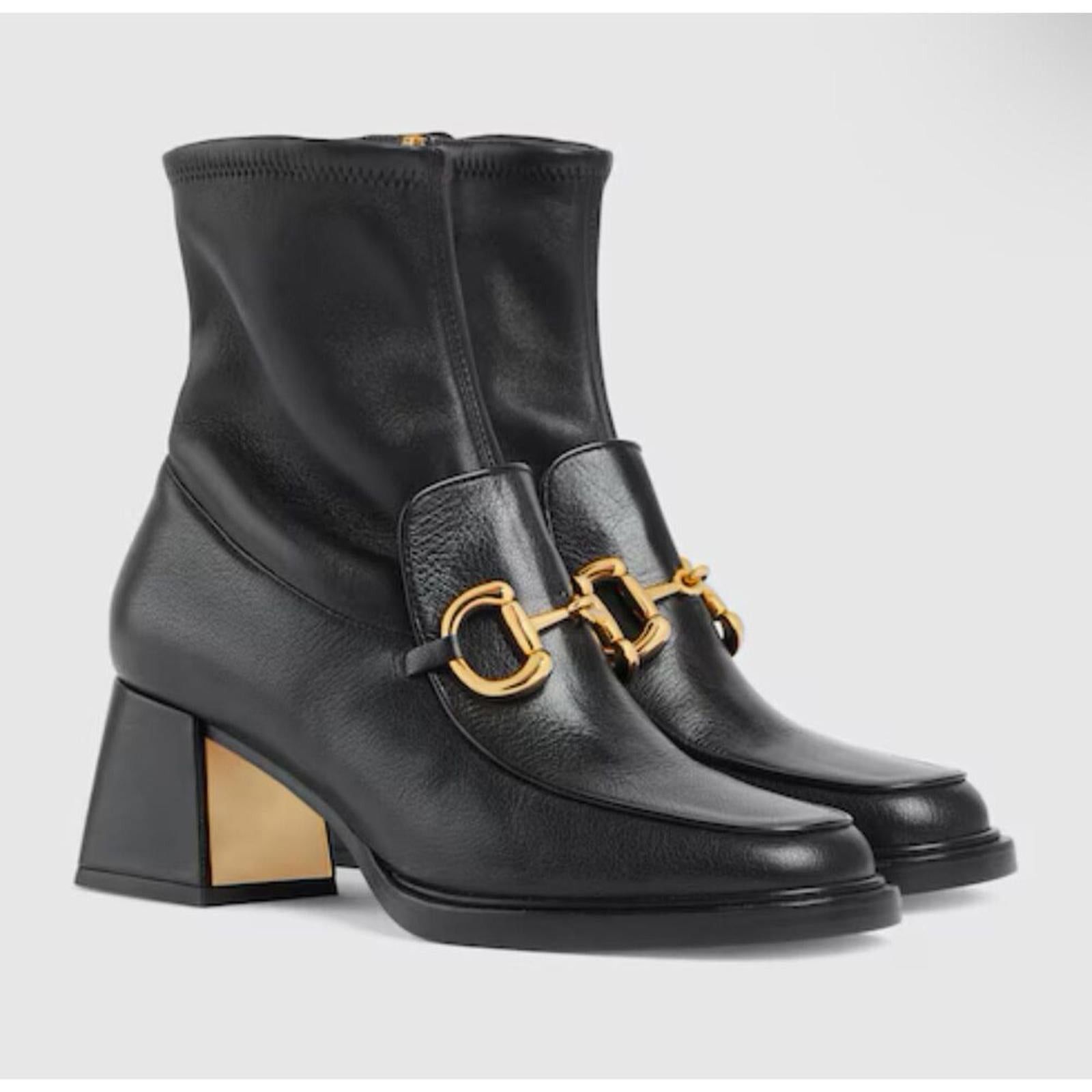 Gucci Horsebit Leather Boots SIZE 39.5