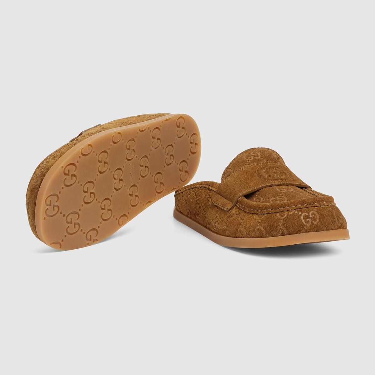 Gucci Gucci Double G Suede Mules SIZE 38 Size ONE SIZE - 3 Thumbnail