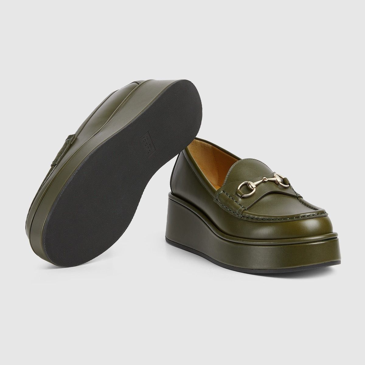 Gucci Gucci Horsebit GG Wedge Loafers SIZE 40 Size ONE SIZE - 4 Thumbnail