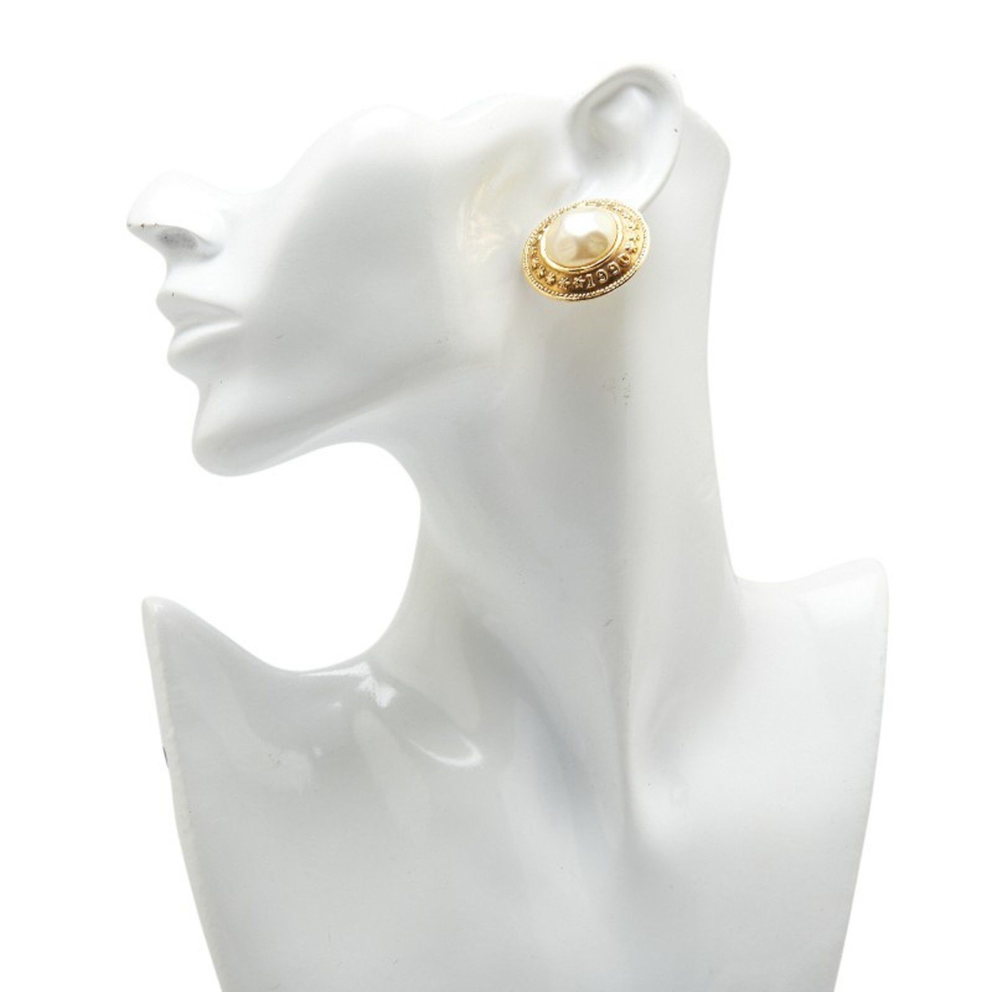 Chanel CHANEL Vintage Pearl Earrings, Gold Plated, Women's Size ONE SIZE - 5 Thumbnail