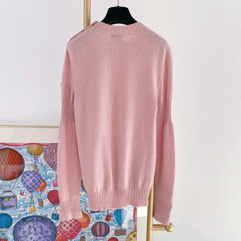 Fendi FENDI Pink Cashmere Knit Long Sleeve Sweater 0089 Size M / US 6-8 / IT 42-44 - 5 Thumbnail