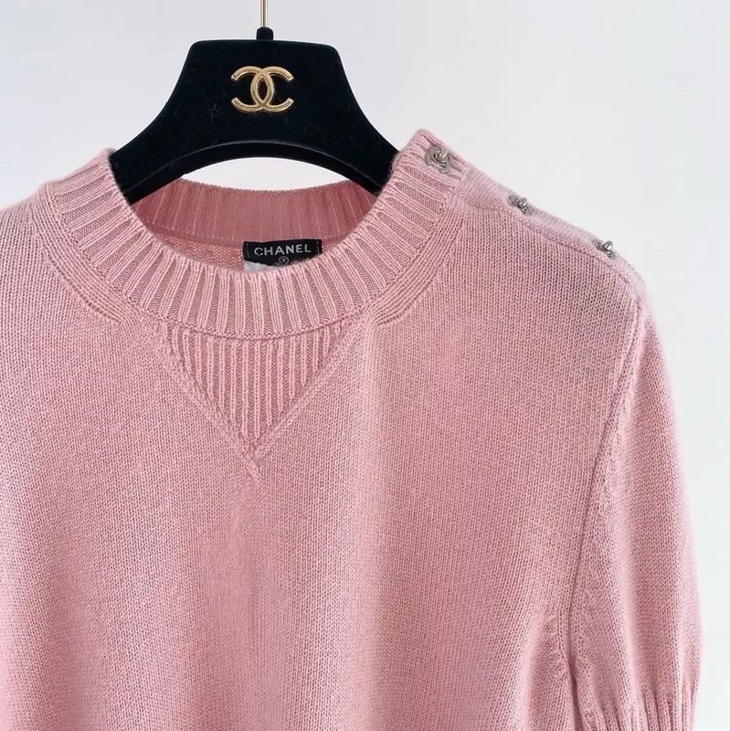 Fendi FENDI Pink Cashmere Knit Long Sleeve Sweater 0089 Size M / US 6-8 / IT 42-44 - 2 Thumbnail
