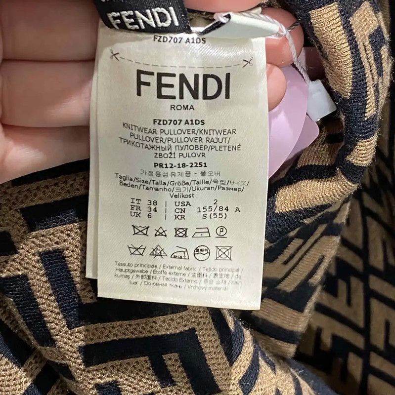 Fendi Fendi Brown Cotton Dress for Women 0089 Size M / US 6-8 / IT 42-44 - 4 Thumbnail