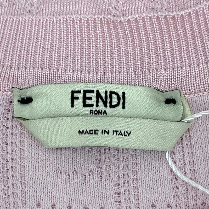 Fendi Fendi Pink Cotton Midi Dress for Women 0089 Size M / US 6-8 / IT 42-44 - 6 Thumbnail