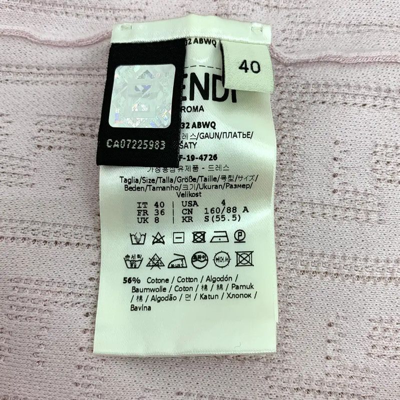 Fendi Fendi Pink Cotton Midi Dress for Women 0089 Size M / US 6-8 / IT 42-44 - 7 Thumbnail