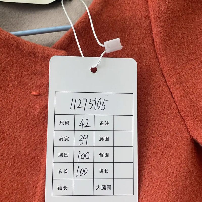 Fendi Fendi Orange Wool Women's Coat with Fur Trim 0089 Size L / US 10 / IT 46 - 6 Thumbnail