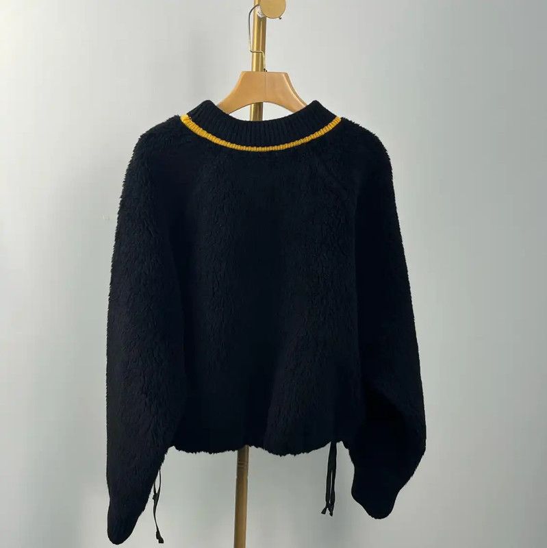 Fendi Fendi Black Wool Women's Knit Sweater 0089 Size L / US 10 / IT 46 - 2 Thumbnail