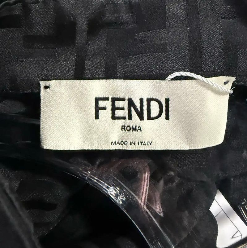 Fendi Fendi Black Silk Midi Dress in Size M 0089 Size M / US 6-8 / IT 42-44 - 7 Thumbnail