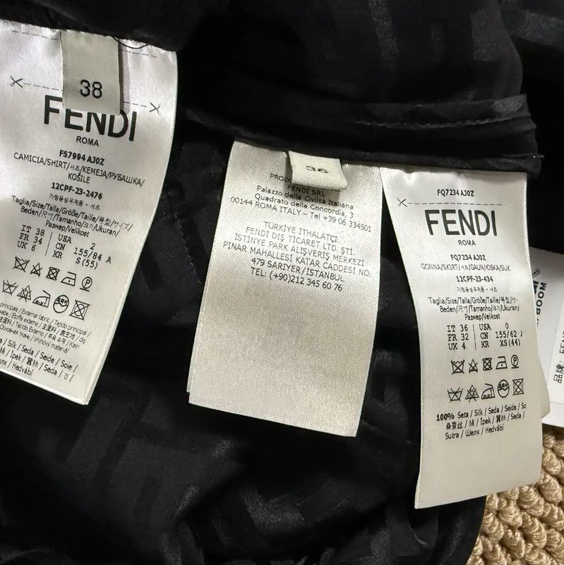 Fendi Fendi Black Silk Midi Dress in Size M 0089 Size M / US 6-8 / IT 42-44 - 8 Thumbnail