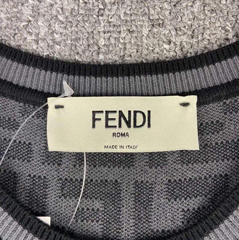 Fendi Fendi Dark Gray Women's Midi Dress 0089 Size M / US 6-8 / IT 42-44 - 4 Thumbnail