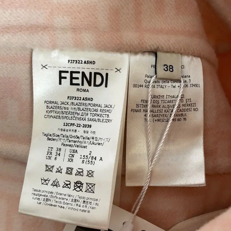 Fendi Fendi Pink Cashmere Women's Jacket 0089 Size M / US 6-8 / IT 42-44 - 5 Thumbnail