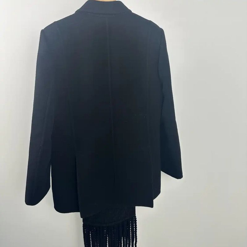 Fendi Fendi Black Wool Long Coat for Women 0089 Size M / US 6-8 / IT 42-44 - 2 Thumbnail