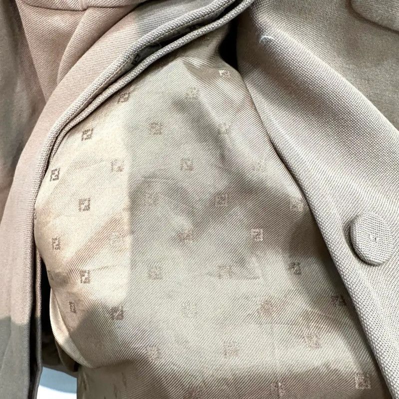 Fendi Fendi Winter Khaki Wool Coat with Double F Embroidery 0089 Size L / US 10 / IT 46 - 5 Thumbnail