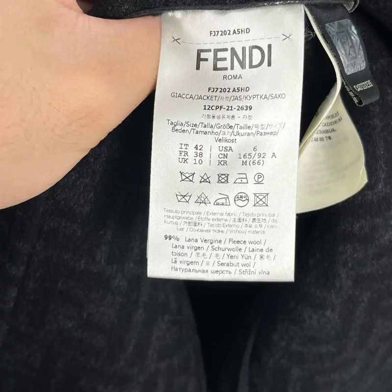 Fendi Fendi Black Wool Women's Coat Size L 0089 Size L / US 10 / IT 46 - 5 Thumbnail