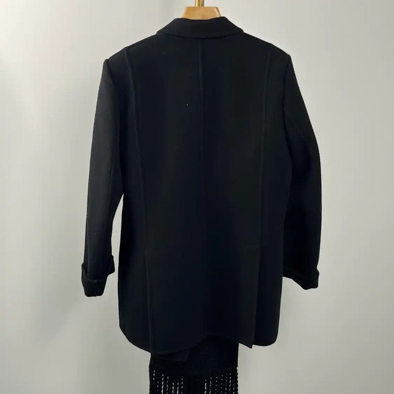 Fendi Fendi Black Wool Women's Coat Size L 0089 Size L / US 10 / IT 46 - 2 Thumbnail