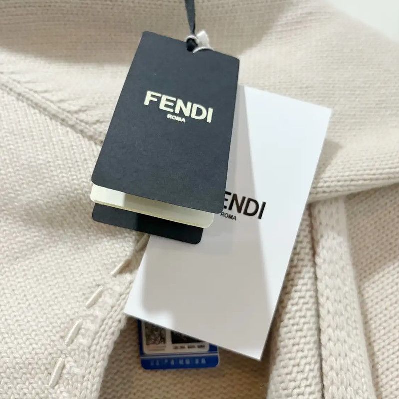 Fendi Fendi Beige Wool Women's Knit Sweater 0089 Size M / US 6-8 / IT 42-44 - 3 Thumbnail