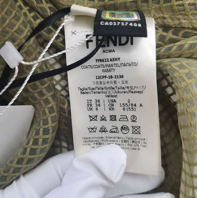 Fendi Fendi Green Polyester Women's Trench Coat 0089 Size S / US 4 / IT 40 - 4 Thumbnail
