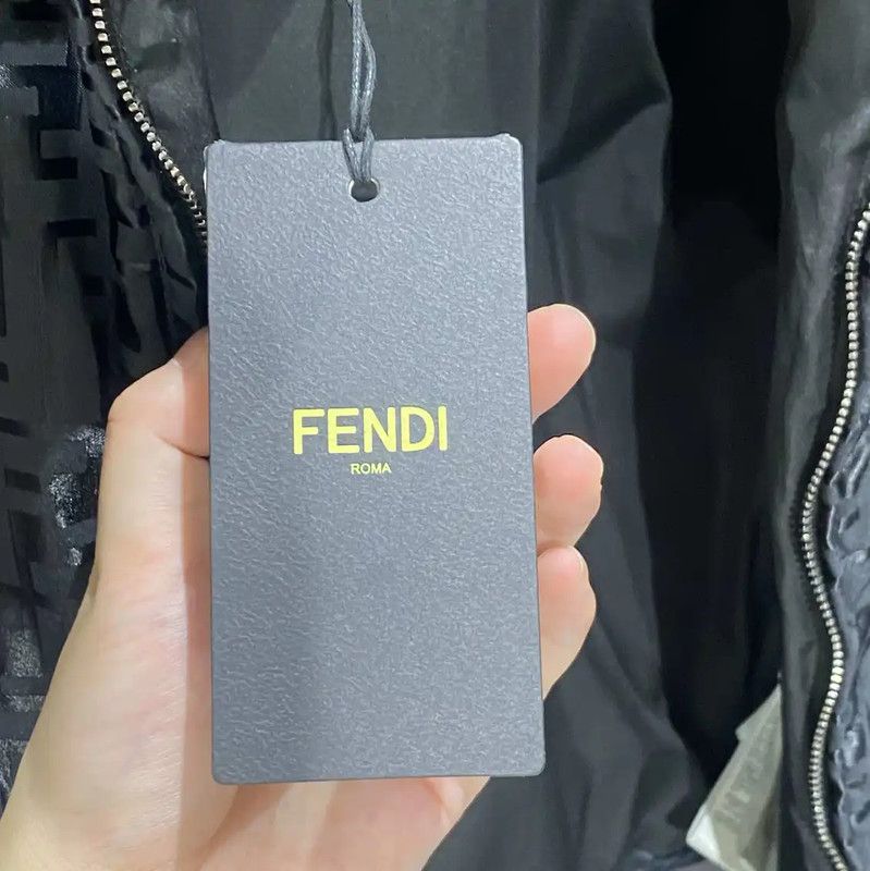 Fendi Fendi Cropped Black Cotton Jacket for Women 0089 Size M / US 6-8 / IT 42-44 - 6 Thumbnail