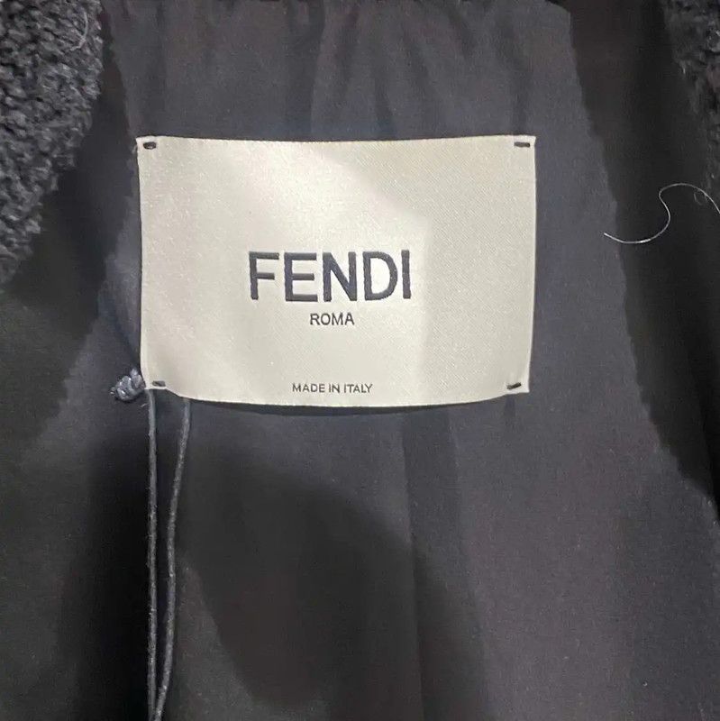 Fendi Fendi Cropped Black Cotton Jacket for Women 0089 Size M / US 6-8 / IT 42-44 - 3 Thumbnail