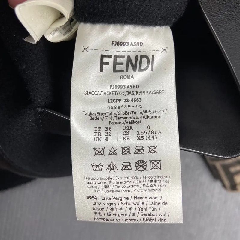 Fendi Fendi Color Blocked Cashmere Jacket for Women 0089 Size S / US 4 / IT 40 - 5 Thumbnail