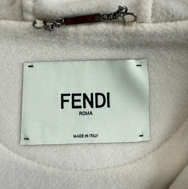 Fendi Fendi Beige Wool Women's Jacket 0089 Size L / US 10 / IT 46 - 3 Thumbnail