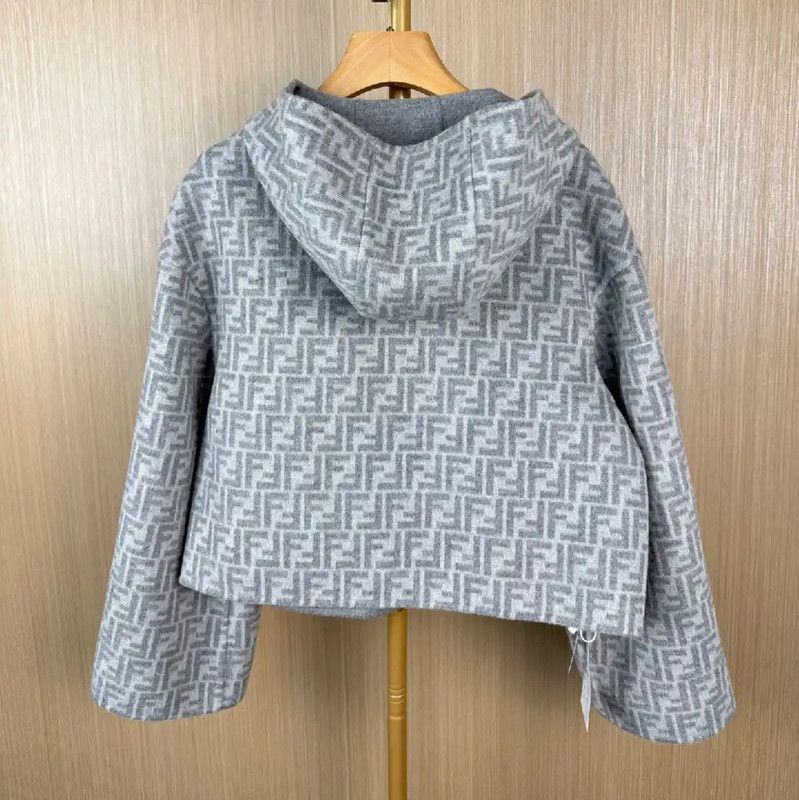 Fendi Fendi Grey Wool Women's Jacket 0089 Size M / US 6-8 / IT 42-44 - 2 Thumbnail