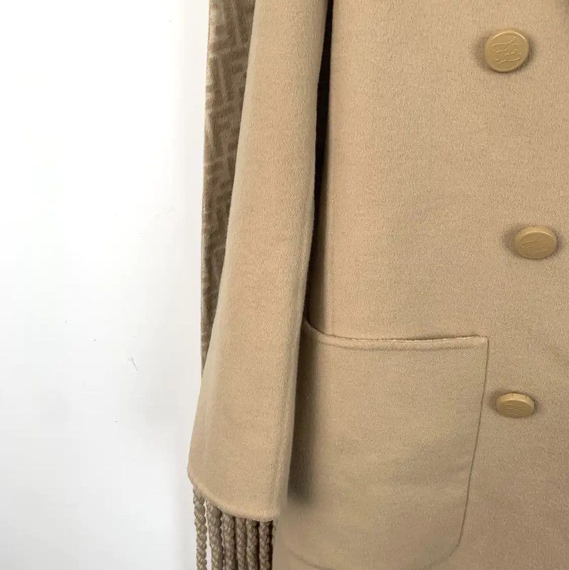 Fendi Wool Peacoat for Women in Brown 0089