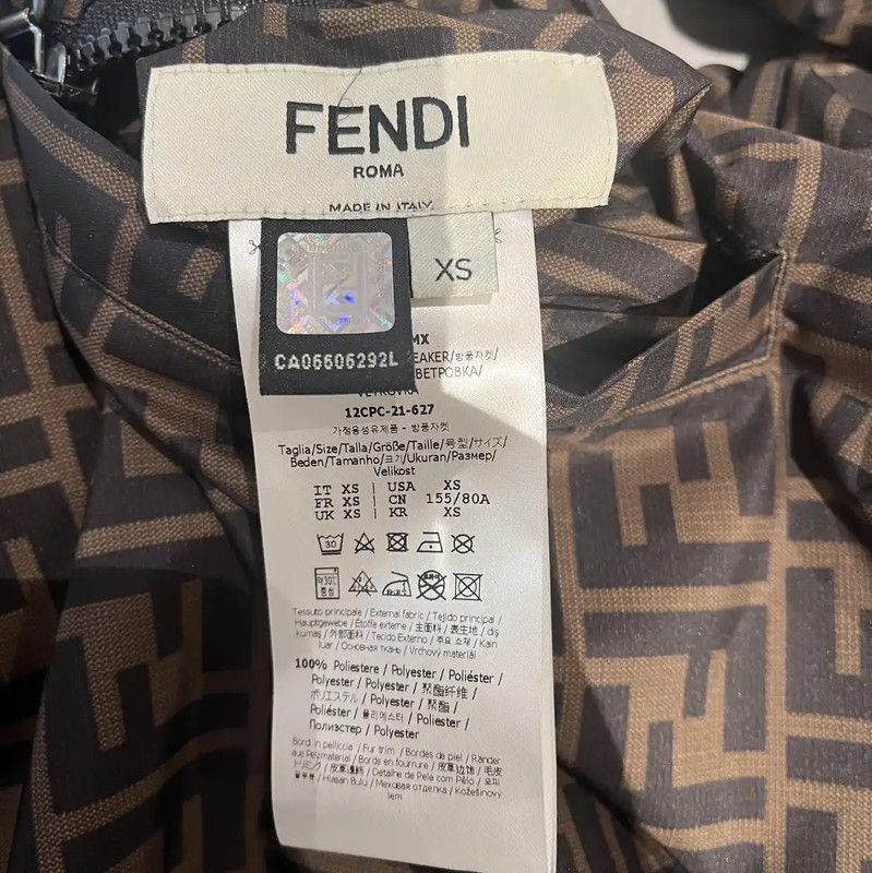 Fendi Fendi Brown Long Coat with Logo Print 0089 Size XS / US 0-2 / IT 36-38 - 4 Thumbnail