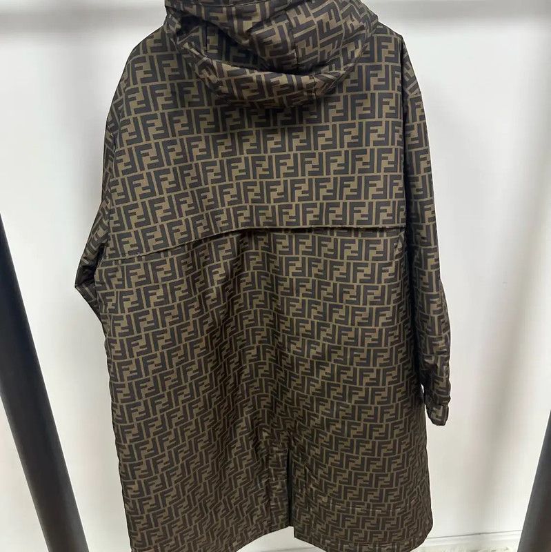 Fendi Fendi Brown Polyester Women's Coat Size L 0089 Size L / US 10 / IT 46 - 2 Thumbnail