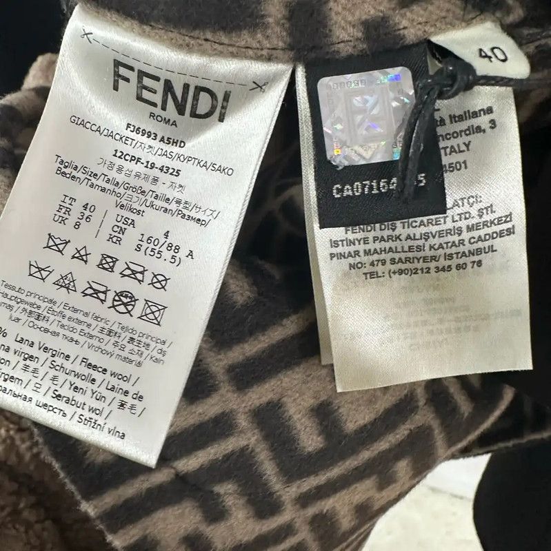 Fendi Fendi Black Wool Women's Jacket 0089 Size M / US 6-8 / IT 42-44 - 4 Thumbnail