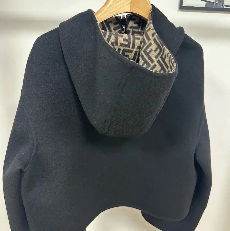 Fendi Fendi Black Wool Women's Jacket 0089 Size M / US 6-8 / IT 42-44 - 2 Thumbnail