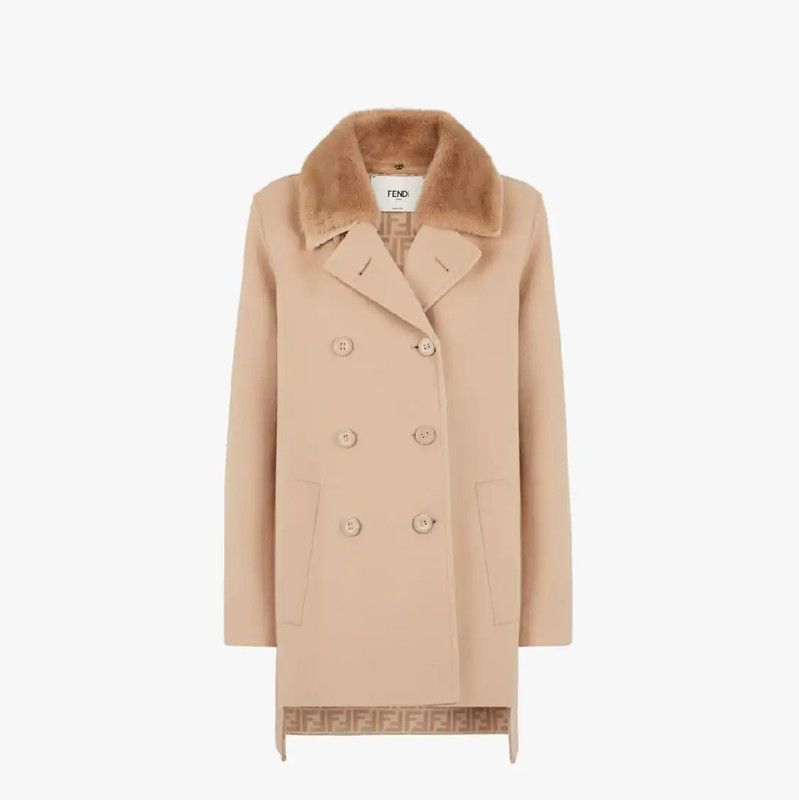 Fendi Fendi Women's Wool Coat with Fur Collar 0089 Size M / US 6-8 / IT 42-44 - 7 Thumbnail