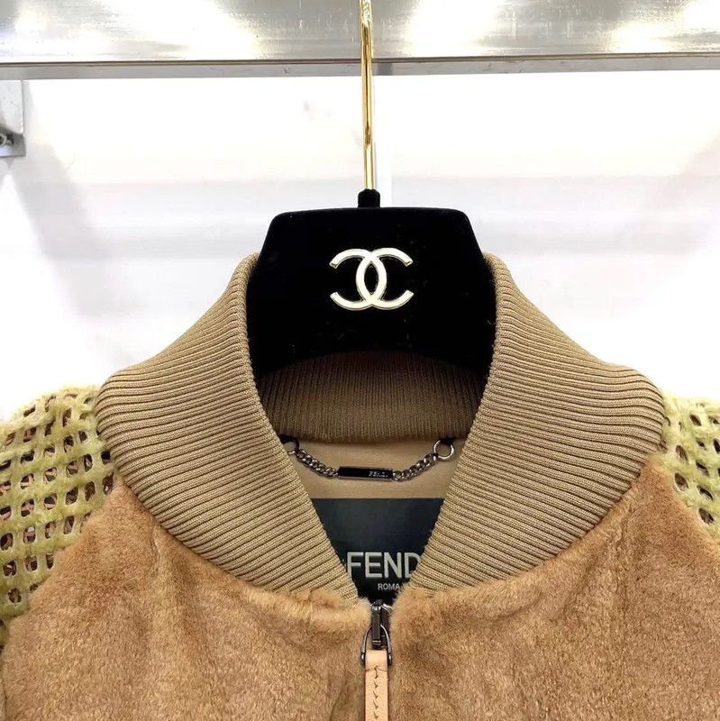 Fendi Fendi Khaki Spring Autumn Women's Jacket 0089 Size L / US 10 / IT 46 - 3 Thumbnail