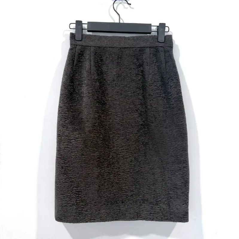 Yves Saint Laurent YSL Gray Polyester Women's Skirt 0089 Size 23" - 2 Thumbnail