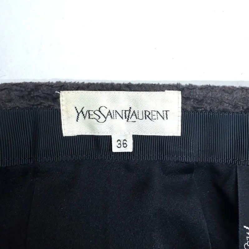 Yves Saint Laurent YSL Gray Polyester Women's Skirt 0089 Size 23" - 6 Thumbnail