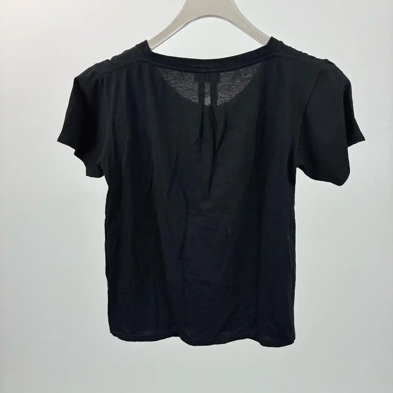 Yves Saint Laurent YSL Black Women's T-Shirt with Heart Accents 0089 Size S / US 4 / IT 40 - 2 Thumbnail