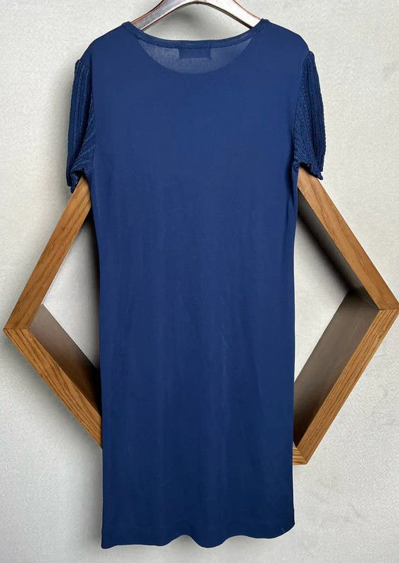 Yves Saint Laurent Yves Saint Laurent Blue Polyester Dress 0089 Size M / US 6-8 / IT 42-44 - 6 Thumbnail