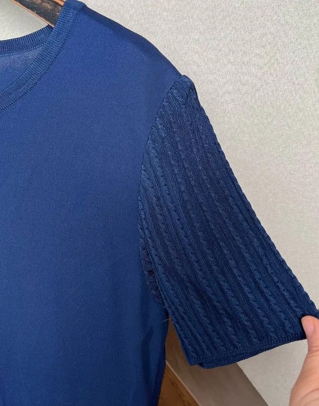 Yves Saint Laurent Yves Saint Laurent Blue Polyester Dress 0089 Size M / US 6-8 / IT 42-44 - 4 Thumbnail