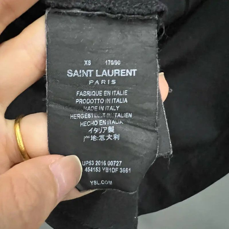 Yves Saint Laurent YSL Women's Black Short Sleeve T-Shirt 0089 Size XS / US 0-2 / IT 36-38 - 3 Thumbnail