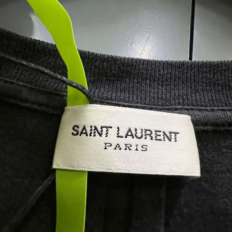 Yves Saint Laurent YSL Women's Black Short Sleeve T-Shirt 0089 Size XS / US 0-2 / IT 36-38 - 4 Thumbnail