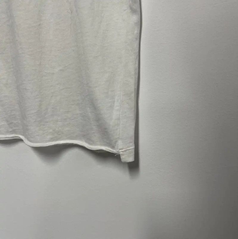 Yves Saint Laurent YSL Women's White Cotton Printed T-Shirt 0089 Size S / US 4 / IT 40 - 3 Thumbnail