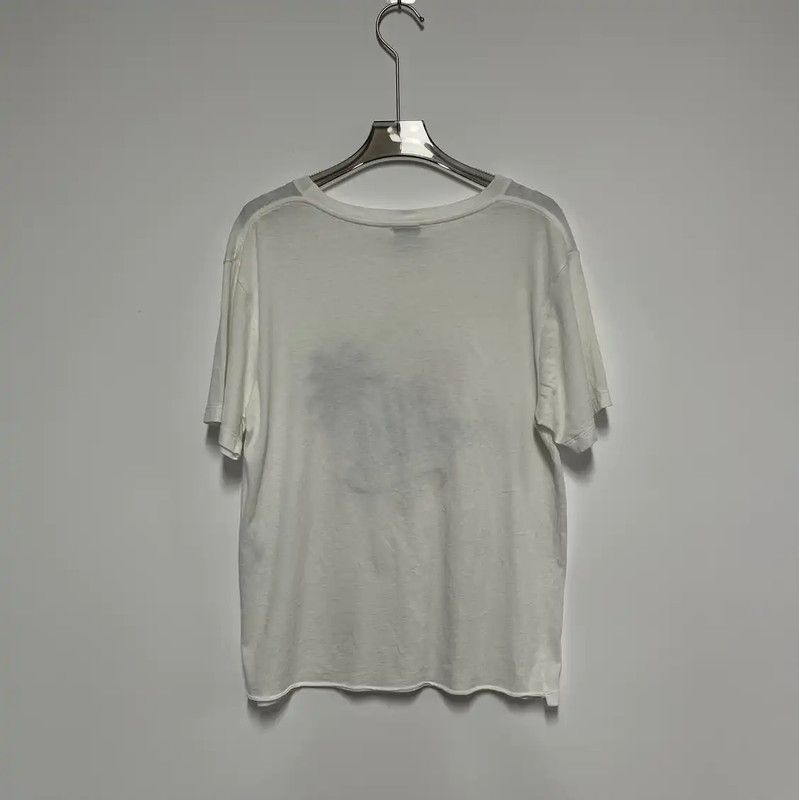 Yves Saint Laurent YSL Women's White Cotton Printed T-Shirt 0089 Size S / US 4 / IT 40 - 2 Thumbnail