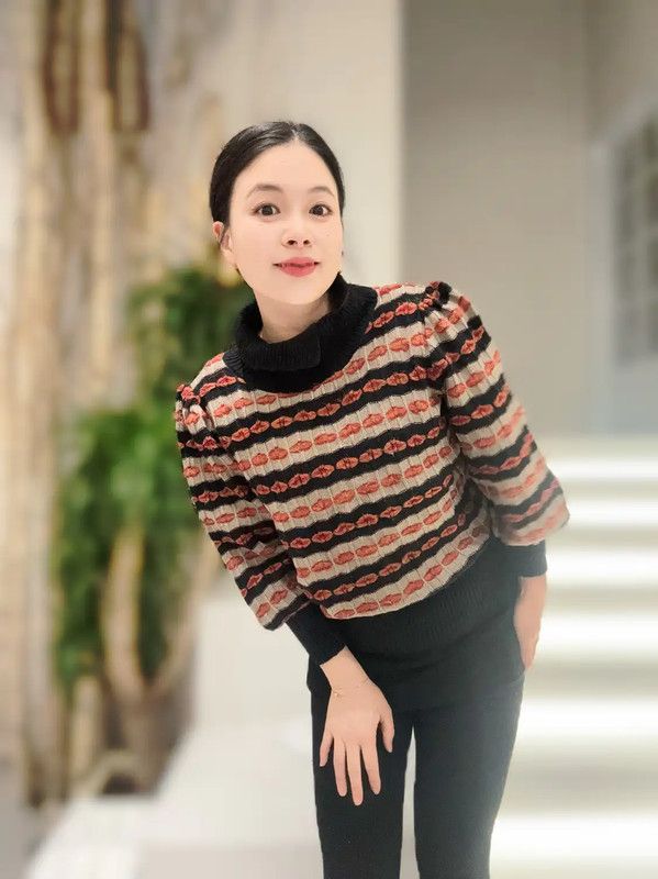 Yves Saint Laurent YSL Color Block Wool Knit Sweater 0089 Size ONE SIZE - 3 Thumbnail