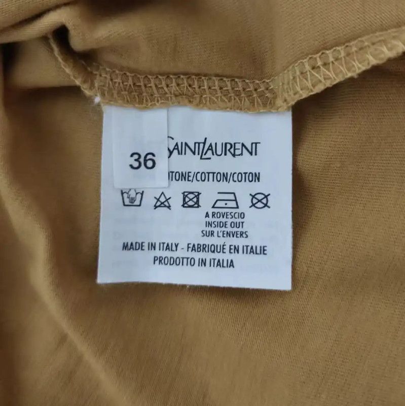Yves Saint Laurent YSL Yellow Women's T-Shirt in Size S 0089 Size S / US 4 / IT 40 - 4 Thumbnail