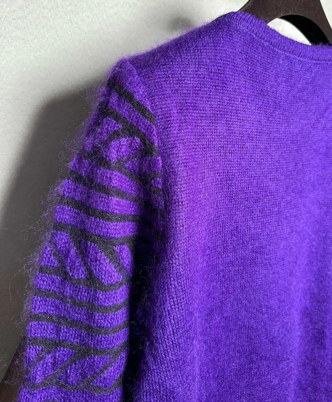 Yves Saint Laurent Yves Saint Laurent Purple Knit Dress for Women 0089 Size ONE SIZE - 7 Thumbnail