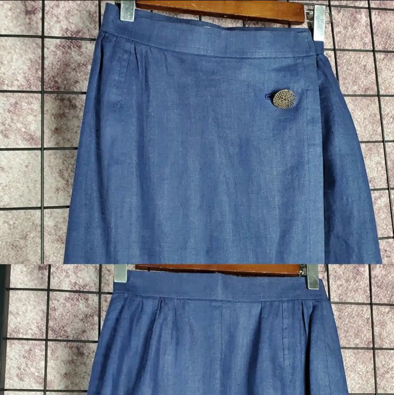 Yves Saint Laurent Yves Saint Laurent Summer Blue Skirt 0089 Size 23" - 4 Thumbnail